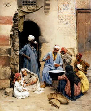 Ludwig Deutsch Painting - The Sahleb Vendor Cairo Ludwig Deutsch Orientalism